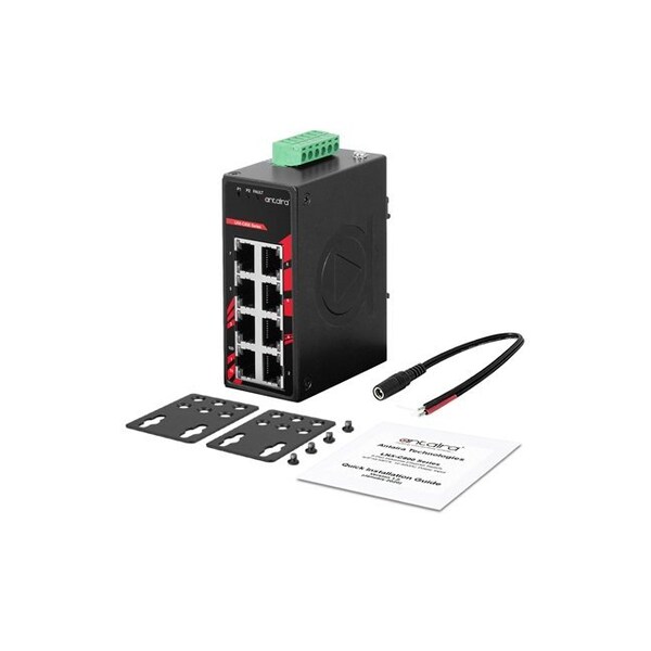 8-Port Industrial Compact Unmanaged Ethernet Switch, w/8-10/100Tx